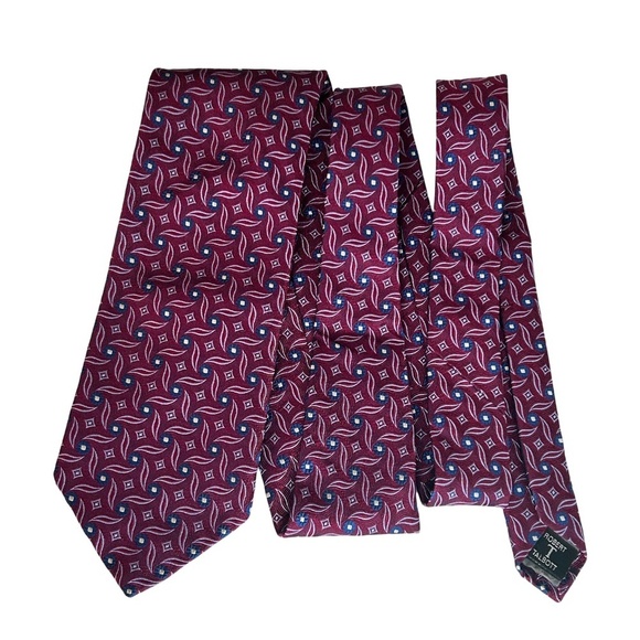 Robert Talbott Best of Class Necktie Tie Silk Textured woven Rosettes Micro Dots - Picture 2 of 11